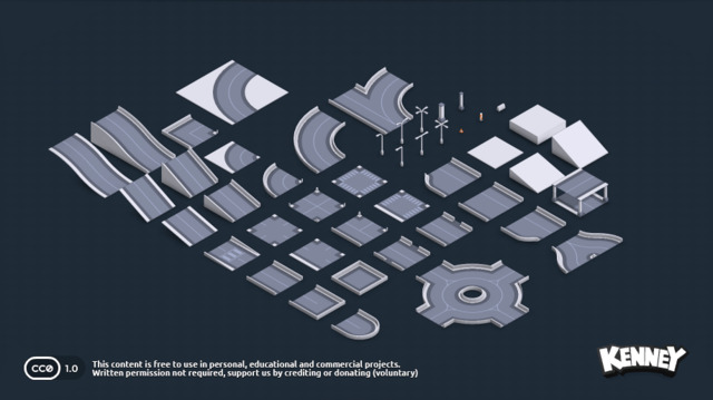 3D City Kit (Roads)