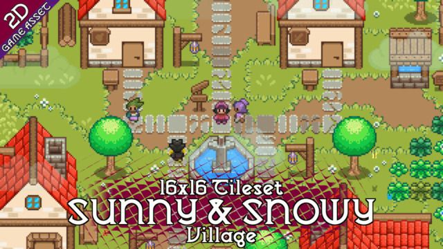 Sunny and Snowy Village Tileset
