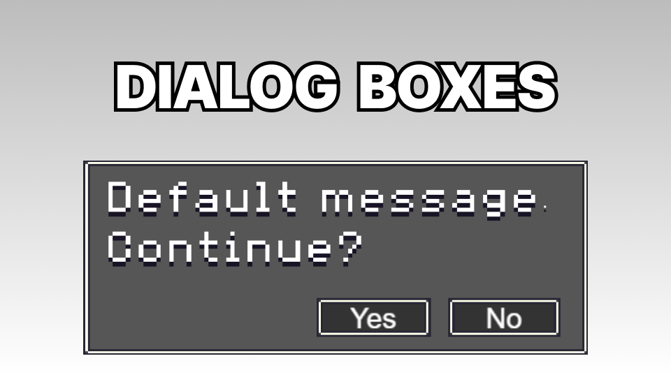 Dialog Boxes